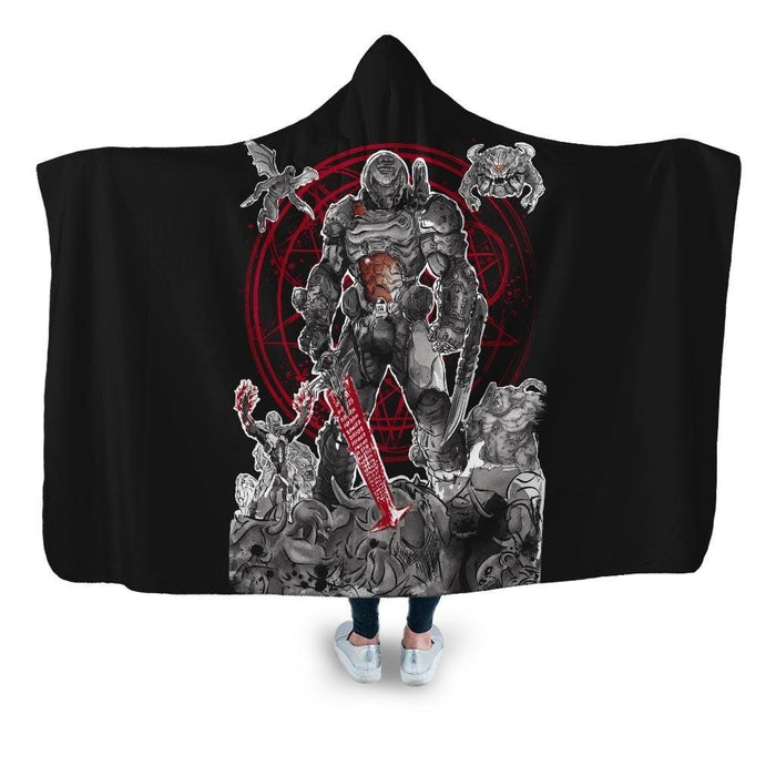 The Hell Walker Black Hooded Blanket - Adult / Premium Sherpa