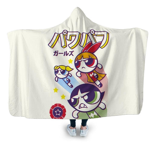 The Power Sentai Girls Hooded Blanket - Adult / Premium Sherpa