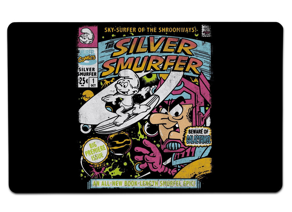 The Silver Smurfer Large Mouse Pad