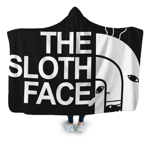 The Sloth Face Hooded Blanket - Adult / Premium Sherpa