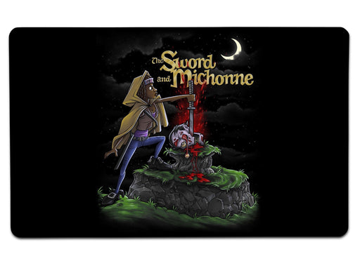 The Sword And Michonne 2 Large Mouse Pad
