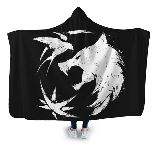 The Witcher Symbol Hooded Blanket - Adult / Premium Sherpa