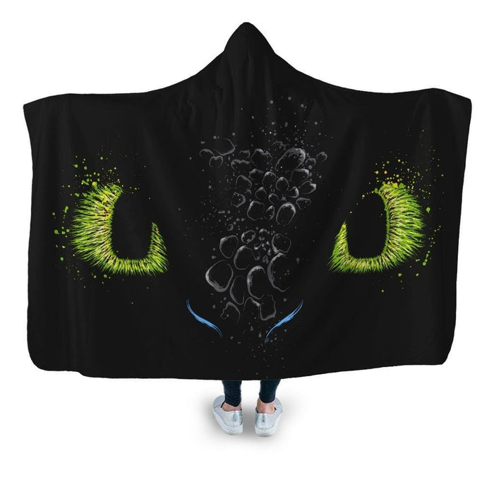 Theneyes Of The Dragon Hooded Blanket - Adult / Premium Sherpa