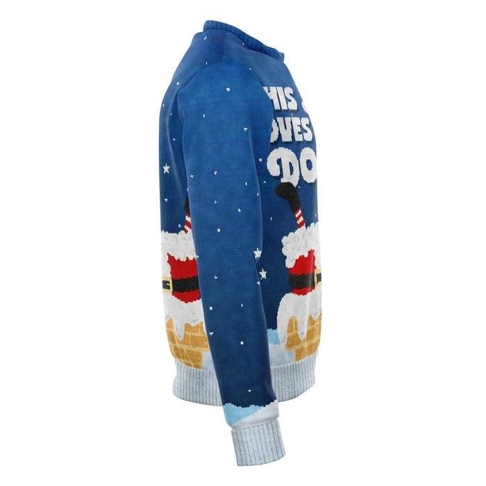 This Santa Loves To Go Down All Over Print Sweater