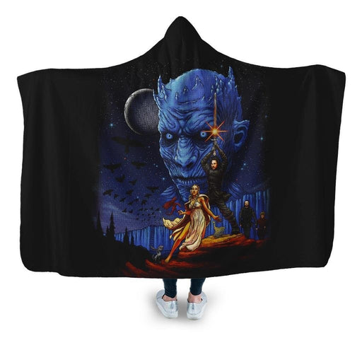 Throne Wars Crisp Hooded Blanket - Adult / Premium Sherpa