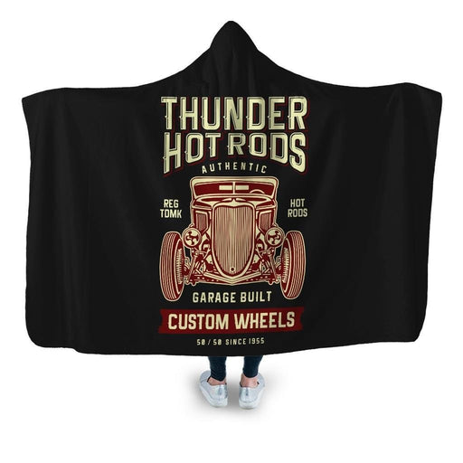 Thunder Hot Rods Hooded Blanket - Adult / Premium Sherpa