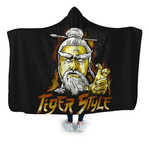 Tiger Style Hooded Blanket - Adult / Premium Sherpa