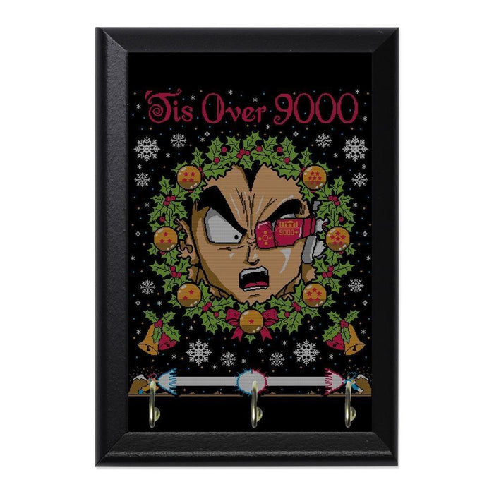 Tis Over 9000 Decorative Wall Plaque Key Holder Hanger - 8 x 6 / Yes