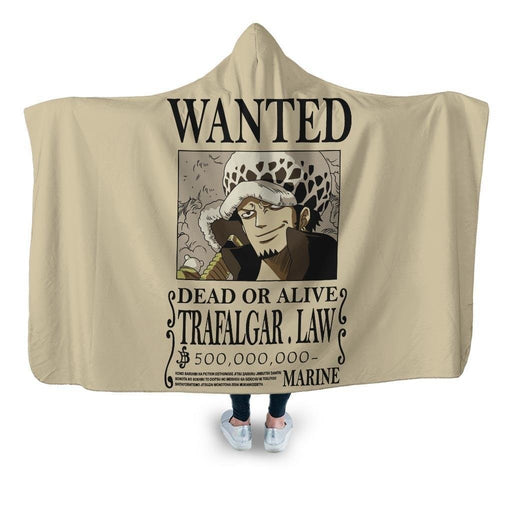 Trafalgar Law Wanted Hooded Blanket - Adult / Premium Sherpa