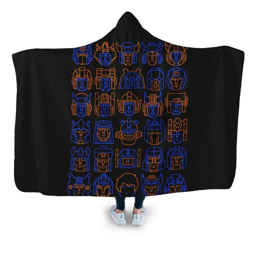 Transformer Heads Hooded Blanket - Adult / Premium Sherpa