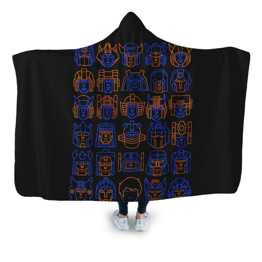 Transformers Line Heads Hooded Blanket - Adult / Premium Sherpa