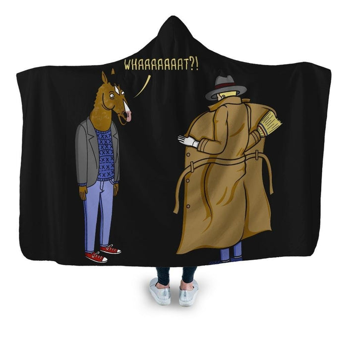 Trench Coat! Hooded Blanket - Adult / Premium Sherpa