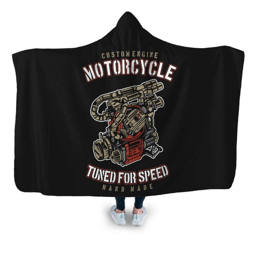 Tuned For Speed Hooded Blanket - Adult / Premium Sherpa