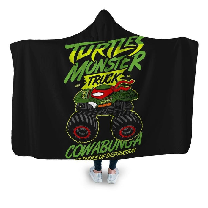 Turtles Monster Hooded Blanket - Adult / Premium Sherpa