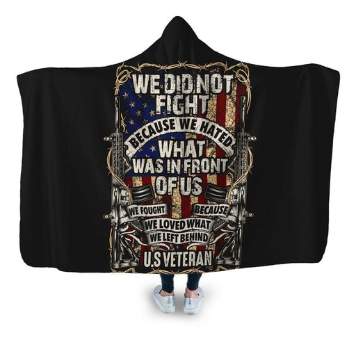 U. S Veteran Hooded Blanket - Adult / Premium Sherpa
