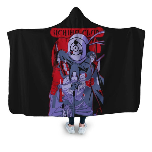 Uchiha Clan Hooded Blanket - Adult / Premium Sherpa