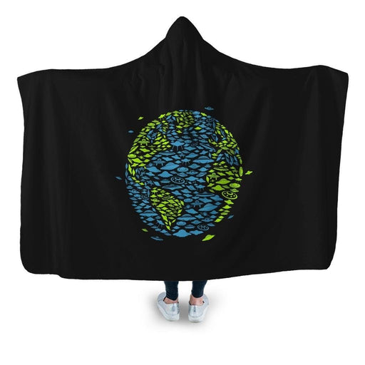 Ufo Invasion Hooded Blanket - Adult / Premium Sherpa