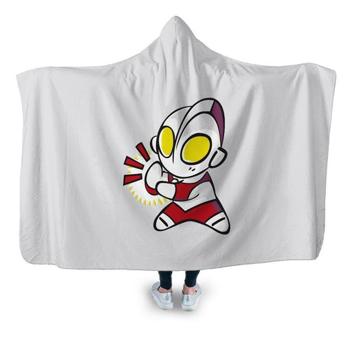 Ultraman Chibi Hooded Blanket - Adult / Premium Sherpa