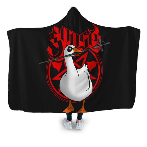 Untitled Metal B Hooded Blanket - Adult / Premium Sherpa