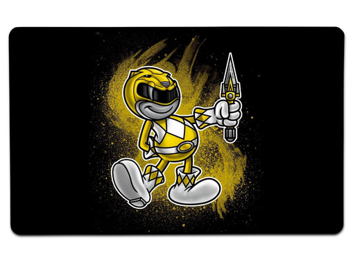 Vintage Yellow Ranger Large Mouse Pad