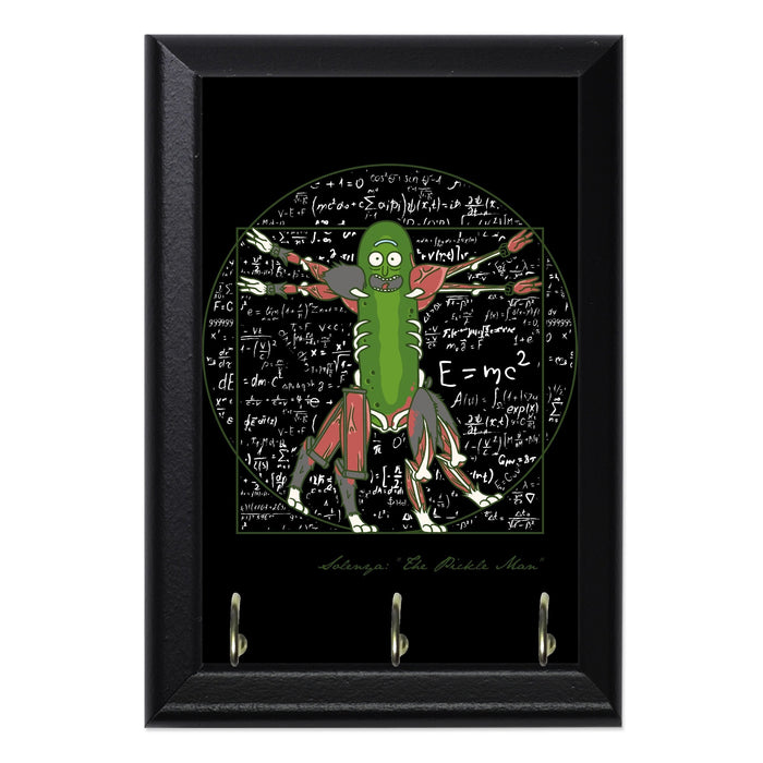 Vitruvian Pickle Wall Plaque Key Holder - 8 x 6 / Yes