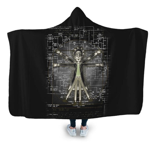Vitruvian Rick Hooded Blanket - Adult / Premium Sherpa