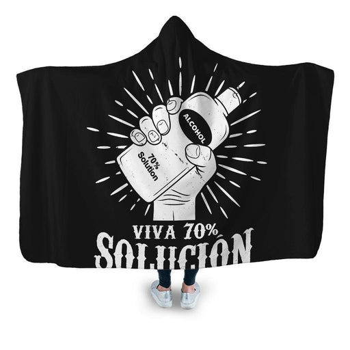 Viva 70 Percent Solution_ Hooded Blanket - Adult / Premium Sherpa