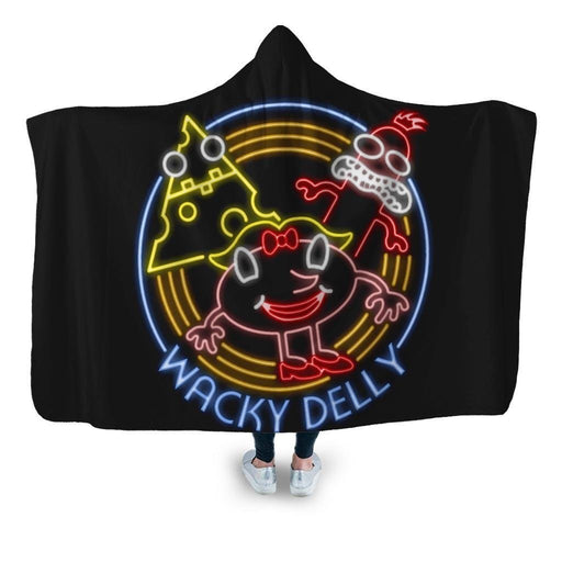 Wacky Delly Sign Hooded Blanket - Adult / Premium Sherpa