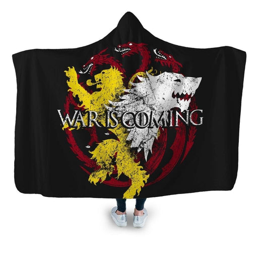 War Is Coming Hooded Blanket - Adult / Premium Sherpa