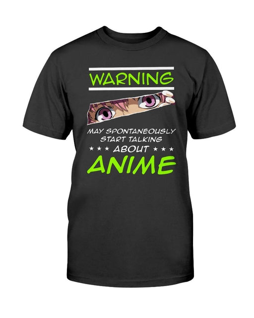 Warning May Spontaneously Start Talking About Anime Unisex T-Shirt - Black / S