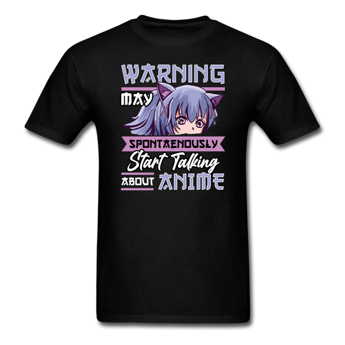 Warning May Start Talking About Anime Unisex Classic T-Shirt - black / S