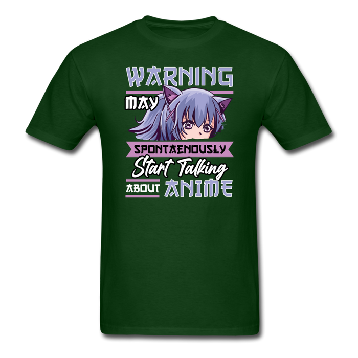 Warning May Start Talking About Anime Unisex Classic T-Shirt - forest green / S