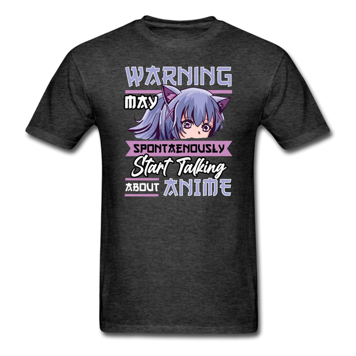 Warning May Start Talking About Anime Unisex Classic T-Shirt - heather black / S