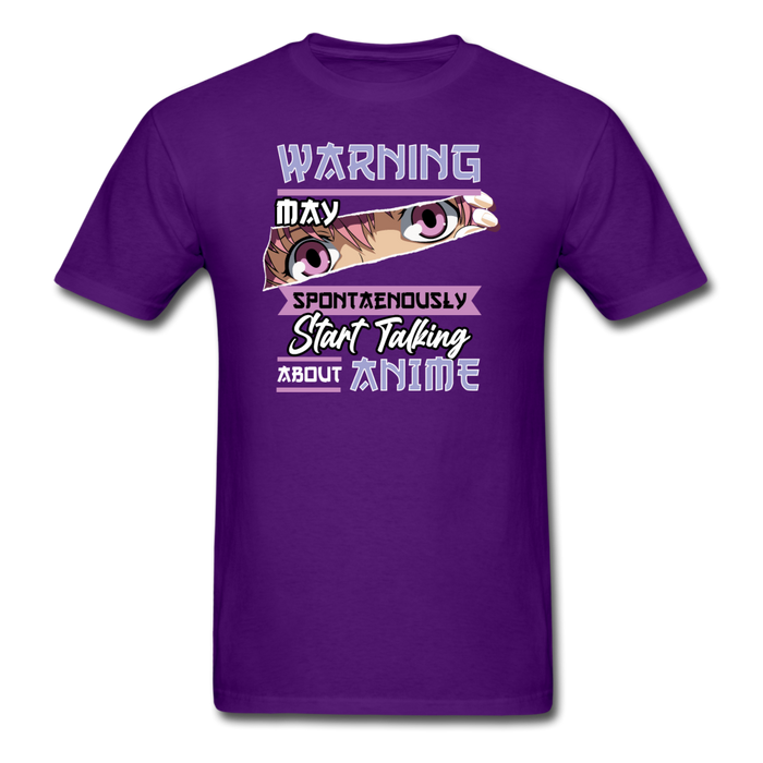 Warning May Start Talking About Anime V2 Unisex Classic T-Shirt - purple / S