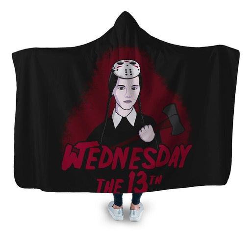 Wednesday The 13th Hooded Blanket - Adult / Premium Sherpa