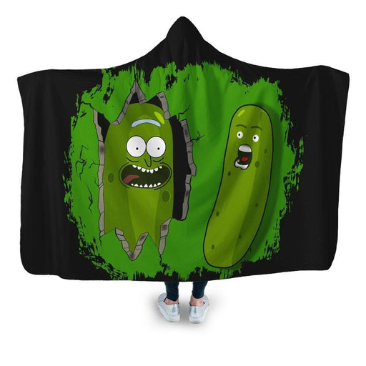 Weird Pickle Hooded Blanket - Adult / Premium Sherpa