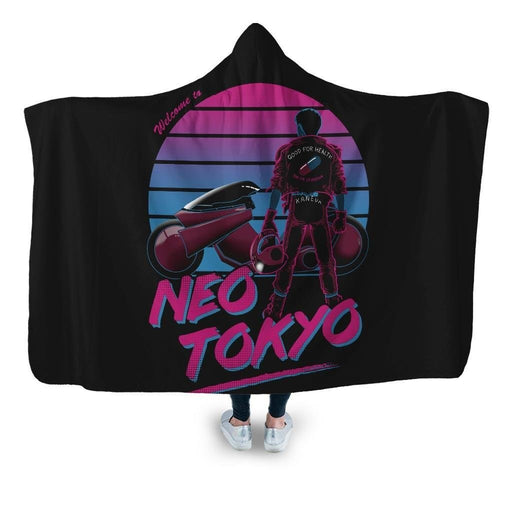 Welcome To Neo Tokyo Hooded Blanket - Adult / Premium Sherpa