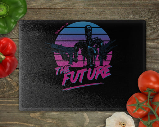 Welcome To The Future Halftoned Cutting Board