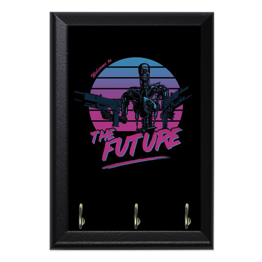 Welcome to the Future halftoned Key Hanging Plaque - 8 x 6 / Yes
