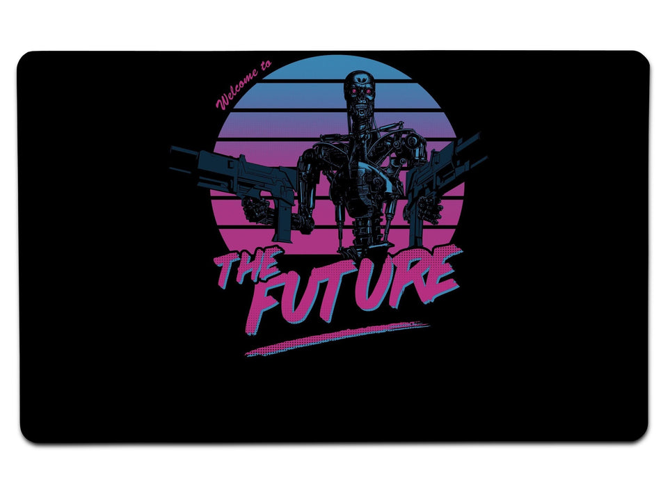 Welcome To The Future Halftoned Large Mouse Pad