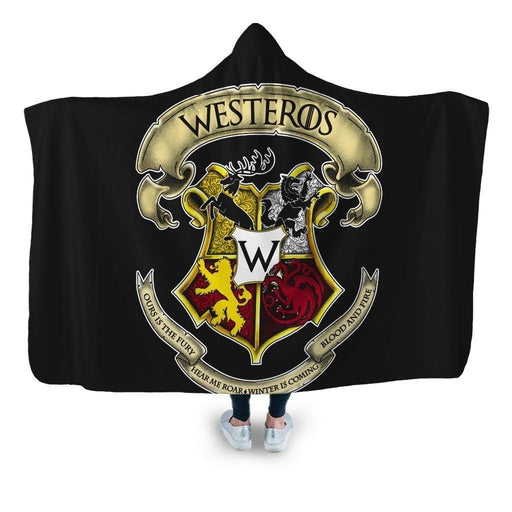 Westeros School Hooded Blanket - Adult / Premium Sherpa