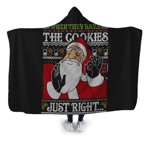 When They Bake The Cookies Just Right Hooded Blanket - Adult / Premium Sherpa