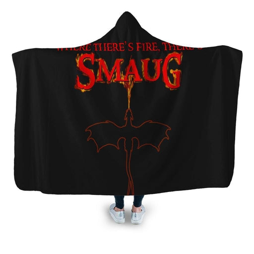 Where Theres Fire Smaug Hooded Blanket - Adult / Premium Sherpa