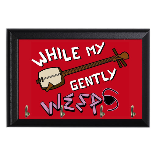 While My Shamisen Gently Weeps Key Hanging Plaque - 8 x 6 / Yes