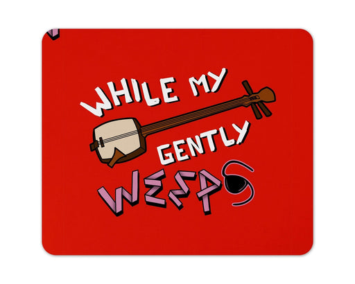While My Shamisen Gently Weeps Mouse Pad