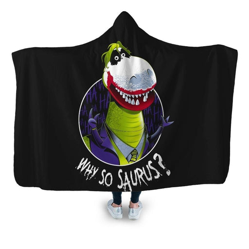 Why So Saurus Hooded Blanket - Adult / Premium Sherpa