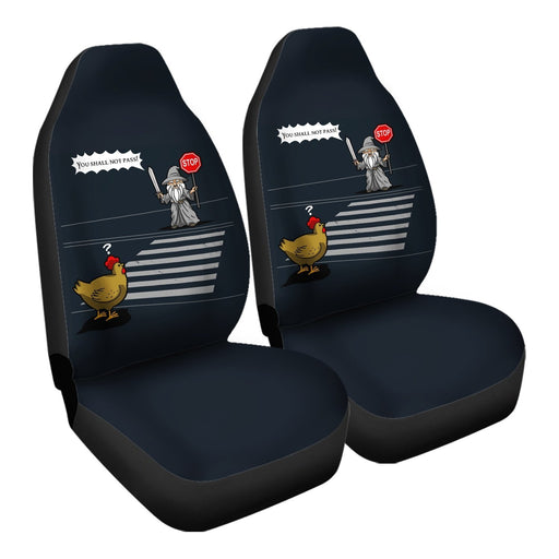 why the chicken could not cross road Car Seat Covers - One size