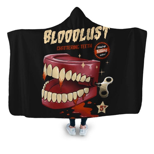 Wind Up Killer Teeth Hooded Blanket - Adult / Premium Sherpa