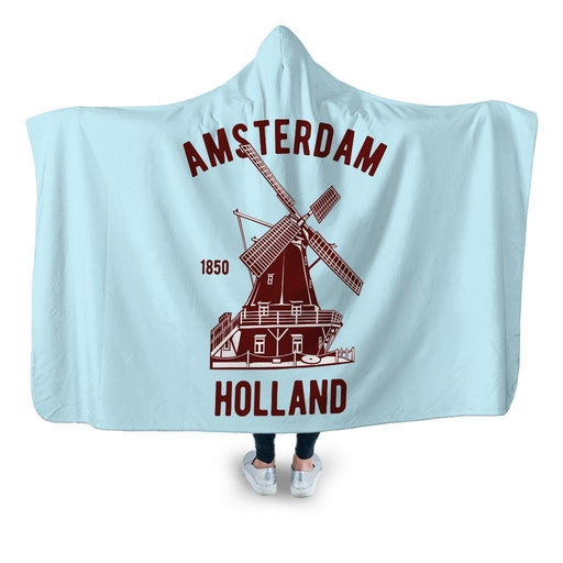 Windmill Hooded Blanket - Adult / Premium Sherpa