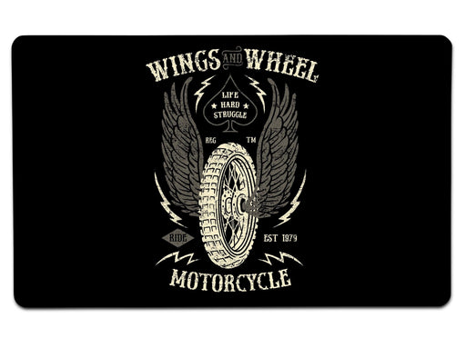 Wings And Wheel Large Mouse Pad